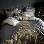 14 descript 1000tc luxury egyptian cotton duvet cover set bed sheet pillow shams shabby chic embroidery bedding set red grey king queen size 394932aa 12ff 4ec1 b39d dd6496ee6691