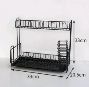 Multifunctional kitchen rack - double iron draining rack