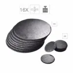 16_PCS_Round_Natural_Slate_Coasters_and_Placemats_-_-_tag1_-4116705 16 PCS Round Natural Slate Coasters and Placemats tag1