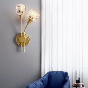 FloraLuxe - Modern flower-shaped wall lamp with two lights
