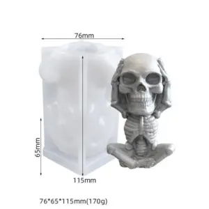 Skull Candle Cover Eyes Mouth And Ears Diy Handmade Mold
