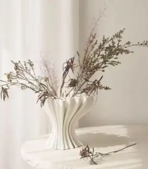 Table Top Vase Paloma White Ceramic