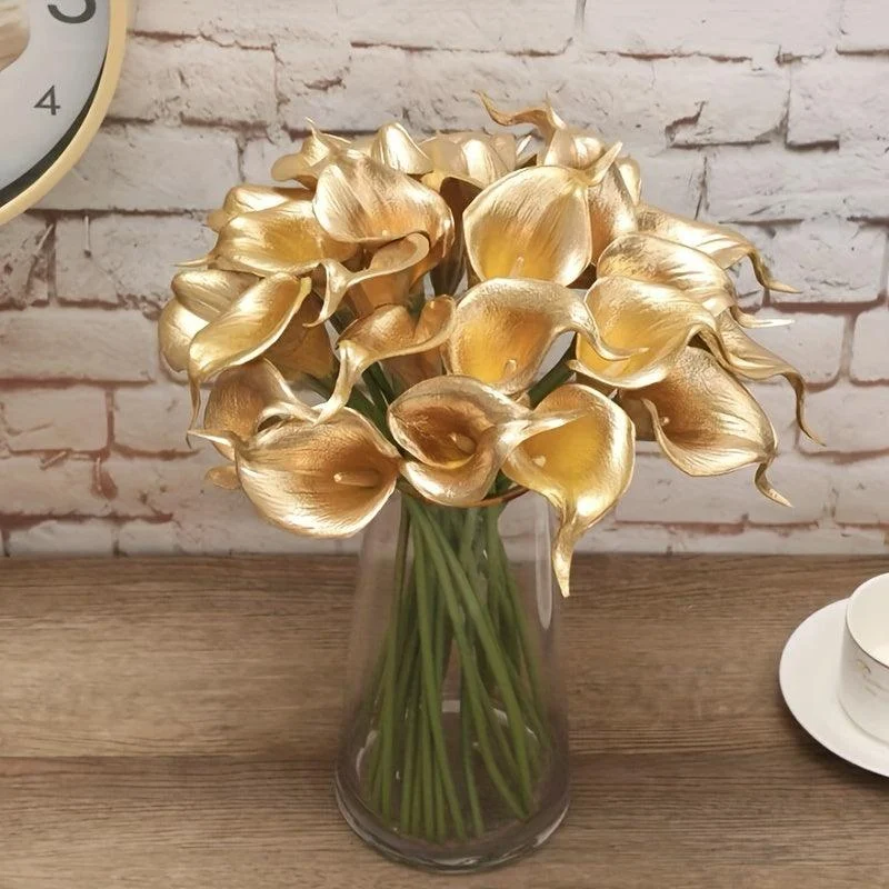 18pcs Artificial Calla Lilies, Plastic Artificial Flowers Calla Lilies For Party Holiday Home Decor -  - #tag1#