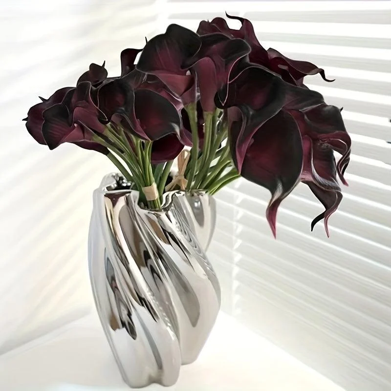 18pcs Artificial Calla Lilies, Plastic Artificial Flowers Calla Lilies For Party Holiday Home Decor -  - #tag1#