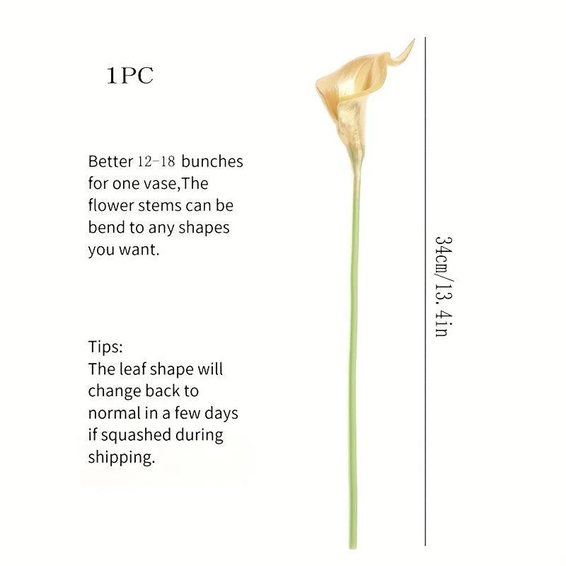 18pcs Artificial Calla Lilies, Plastic Artificial Flowers Calla Lilies For Party Holiday Home Decor -  - #tag1#