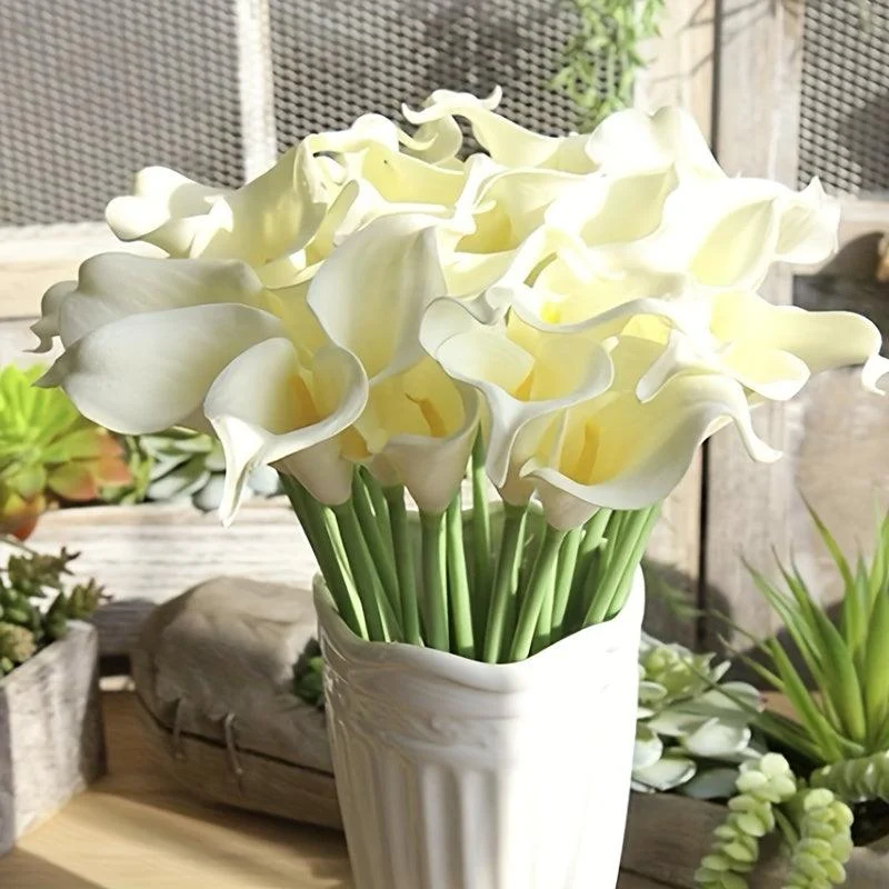 18pcs Artificial Calla Lilies, Plastic Artificial Flowers Calla Lilies For Party Holiday Home Decor -  - #tag1#