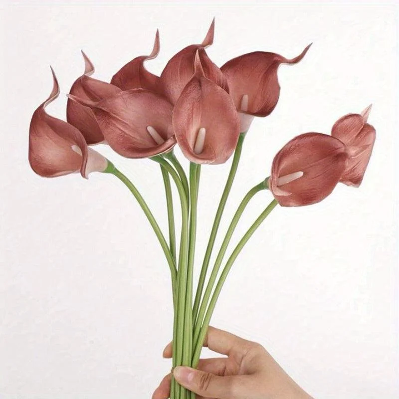 18pcs Artificial Calla Lilies, Plastic Artificial Flowers Calla Lilies For Party Holiday Home Decor -  - #tag1#