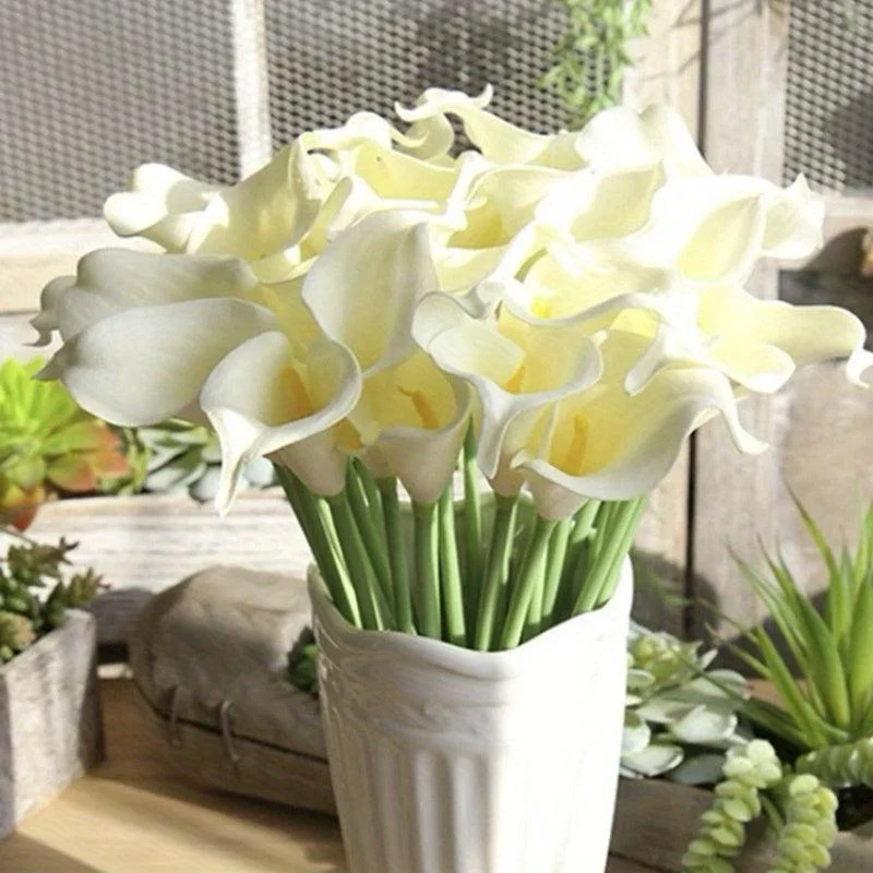 18pcs Artificial Calla Lilies, Plastic Artificial Flowers Calla Lilies For Party Holiday Home Decor -  - #tag1#