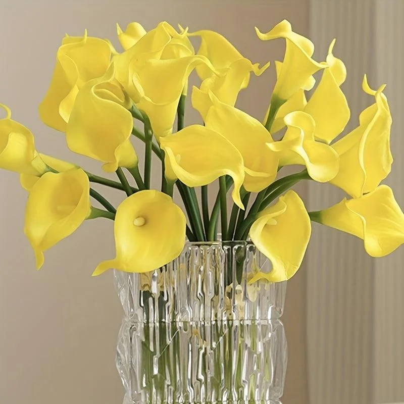 18pcs Artificial Calla Lilies, Plastic Artificial Flowers Calla Lilies For Party Holiday Home Decor -  - #tag1#