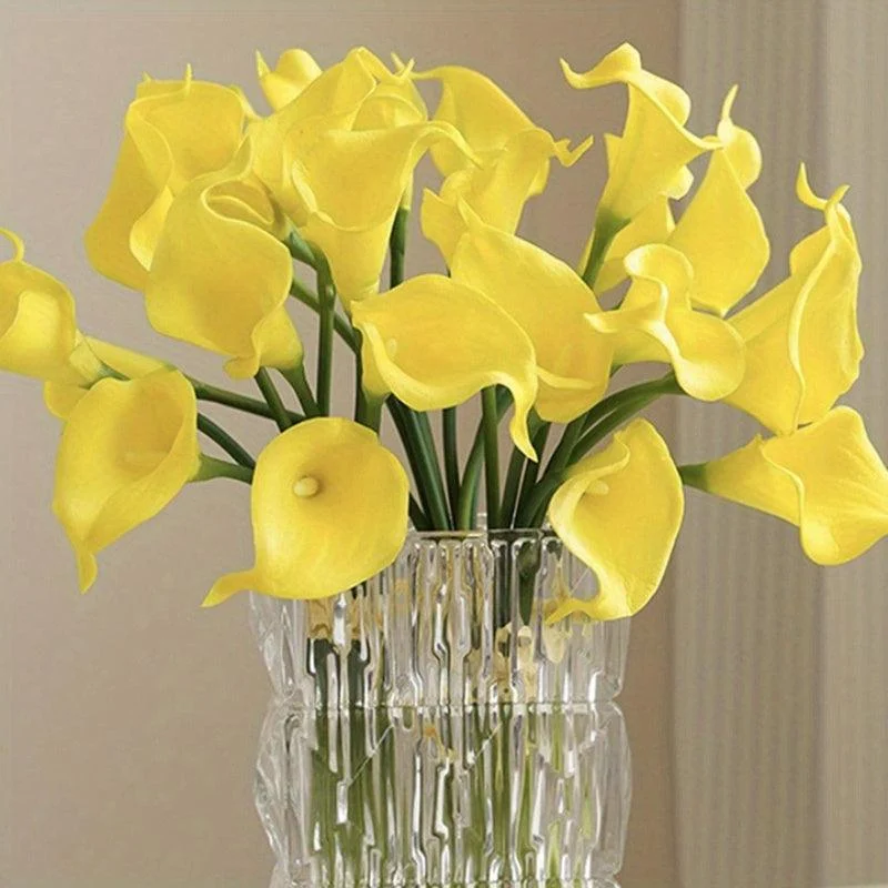 18pcs Artificial Calla Lilies, Plastic Artificial Flowers Calla Lilies For Party Holiday Home Decor -  - #tag1#