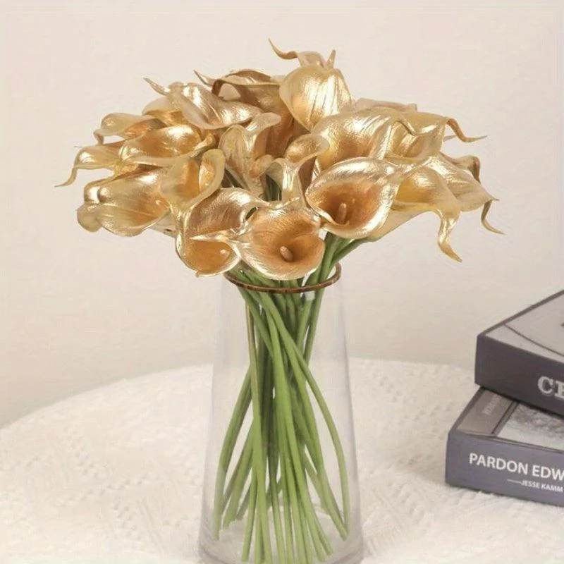 18pcs Artificial Calla Lilies, Plastic Artificial Flowers Calla Lilies For Party Holiday Home Decor -  - #tag1#