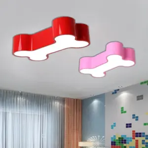 PawLight – Cartoon Dog Bone LED Ceiling Light in Metal for Kids