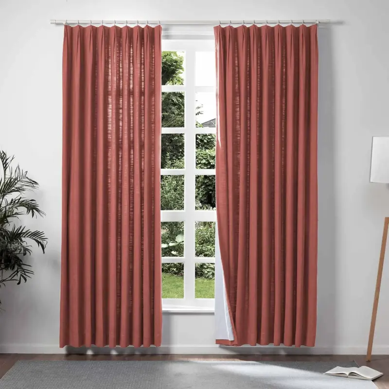 1908 25 Firebrick LIZ Linen Curtains 8c7b90e5 f092 4279 bcaf 0f47f4a481bc