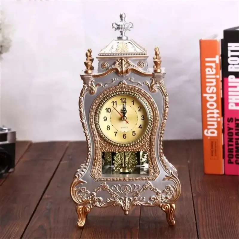1PC 12 Songs Antique Clock Tower Shaped Table Clocks Creative Classical Decoration Swing Clock Living Room.jpg c20b9084 b8b7 4459 bbab 33f7573ee609
