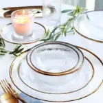 1PCS European Phnom Penh Hammer Pattern Glass Bowl Western Gold Edge Steak Dinner Set Plate Rice f468223f c800 4f86 9cf0 5d432787f814