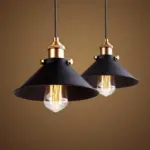 1Pcs Black 8 3 4 Wide Vintage Adjustable Industrial Pendant Light tag1