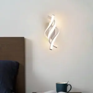 LumiVibe - Contemporary spiral LED wall lamp with 1 light