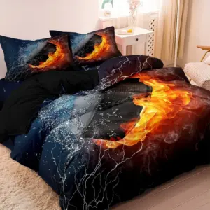 IceHockeyDreams - Ice Hockey Theme Duvet Cover Set for Kids and Teens