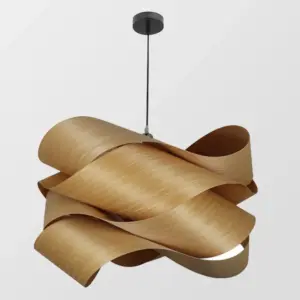 Homeko Irregular Wood Pendant Light For Kitchen