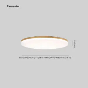ZenGlow - LED Ceiling Lamp Wood Metal Bedroom Living Room Dining Room