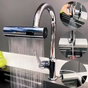Waterfall Faucet | Stylish 3-in-1 Ergonomic Faucet