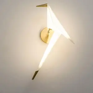 Homeko Stylish Golden Bird Wall Light
