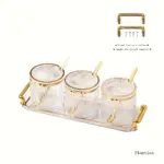 1 Set Candy Servers With Platter Snack Serving Tray Set Dessert Bowls tag1