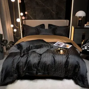 Homeko Black Cotton Satin Bedding Set