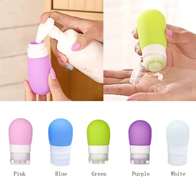 1pc 38ml 60ml 80ml Empty Silicone Travel Packing Press Bottle For Lotion Shampoo Bath Container Portable 62463d7c e7a8 4d46 bf21 751aa53016a8
