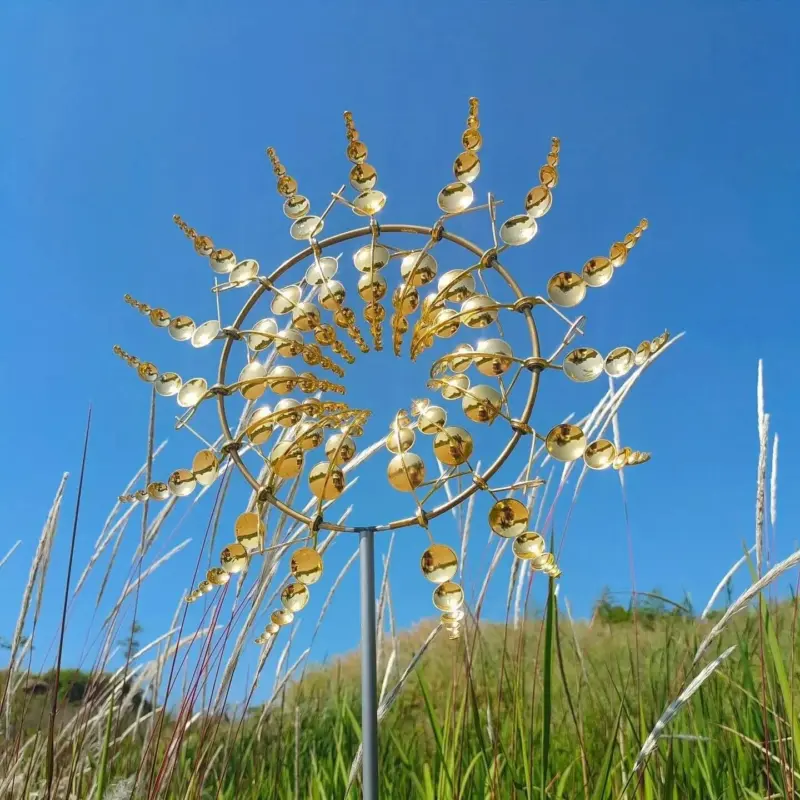 1pc Magical Kinetic Metal Windmill Spinner Unique Wind Powered Catchers Creative Patio Garden Lawn Outdoor Courtyard 2db8bdba 3b2e 4130 bab3 9c5a68de15c3