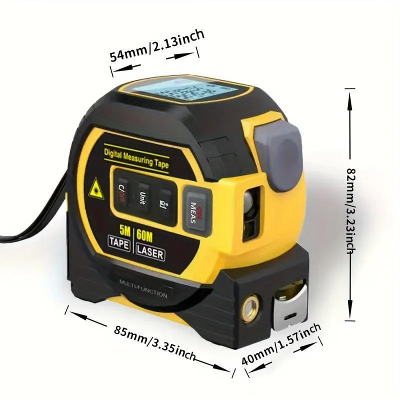 1pc 131FT/197FT 3 In 1 Infrared Laser Tape Without Battery, Digital Display, Measuring Tool -  - #tag1#
