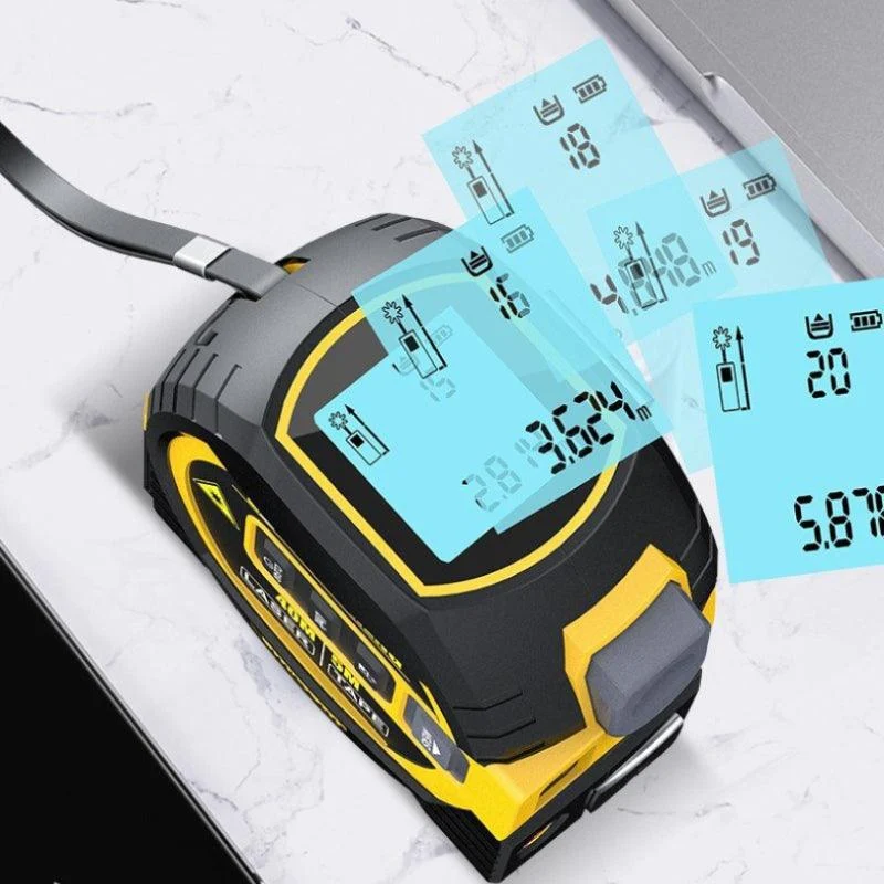 1pc 131FT/197FT 3 In 1 Infrared Laser Tape Without Battery, Digital Display, Measuring Tool -  - #tag1#
