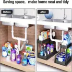 1pc_2-Tier_Sliding_Under_Sink_Organizers_And_Storage_-_-_tag1_-4116645 1pc 2 Tier Sliding Under Sink Organizers And Storage tag1