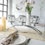 1pc 3 Arms Crystal Candle Holders Arch Candlestick Table Candelabras Centerpieces Home Decoration Perfect Gift tag1