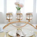 1pc 3 Arms Crystal Candle Holders Arch Candlestick Table Candelabras Centerpieces Home Decoration Perfect Gift tag1