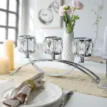 1pc 3 Arms Crystal Candle Holders Arch Candlestick Table Candelabras Centerpieces Home Decoration Perfect Gift tag1