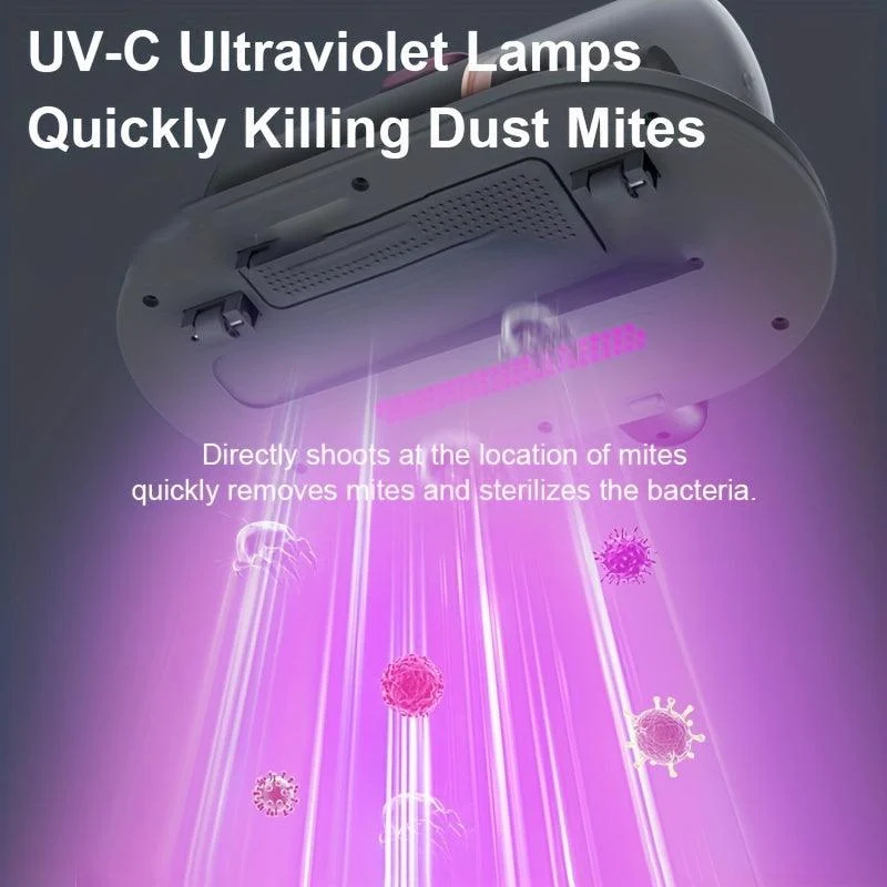 1pc, Bed Vacuum Cleaner, Super Strong Suction And Low Noise, UV Light -  - #tag1#