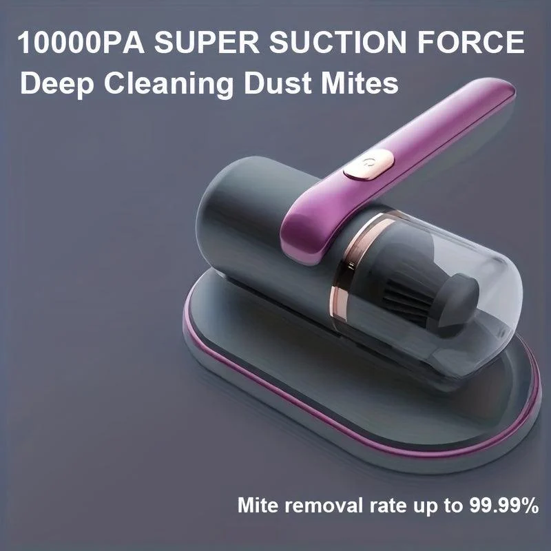 1pc, Bed Vacuum Cleaner, Super Strong Suction And Low Noise, UV Light -  - #tag1#