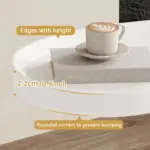 1pc C Shaped Snack Table End Side Table Slide Under Couch For Sofa Coffee Laptop Living Room Bedroom Small Space tag1