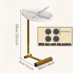 1pc C Shaped Snack Table End Side Table Slide Under Couch For Sofa Coffee Laptop Living Room Bedroom Small Space tag1