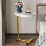 1pc C Shaped Snack Table End Side Table Slide Under Couch For Sofa Coffee Laptop Living Room Bedroom Small Space tag1