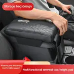 1pc Car Central Control Armrest Memory Foam Armrest Heightening Pad Lengthened Central Armrest Box Pad tag1