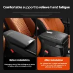 1pc Car Central Control Armrest Memory Foam Armrest Heightening Pad Lengthened Central Armrest Box Pad tag1