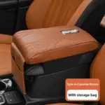 1pc Car Central Control Armrest Memory Foam Armrest Heightening Pad Lengthened Central Armrest Box Pad tag1