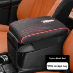 1pc Car Central Control Armrest Memory Foam Armrest Heightening Pad Lengthened Central Armrest Box Pad tag1