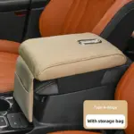 1pc Car Central Control Armrest Memory Foam Armrest Heightening Pad Lengthened Central Armrest Box Pad tag1