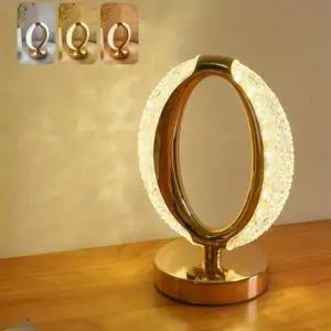 1pc Crystal Desk Lamp, Atmosphere Lamp, Bedroom Bedside, Beautiful And Romantic Atmosphere Small Night Lamp