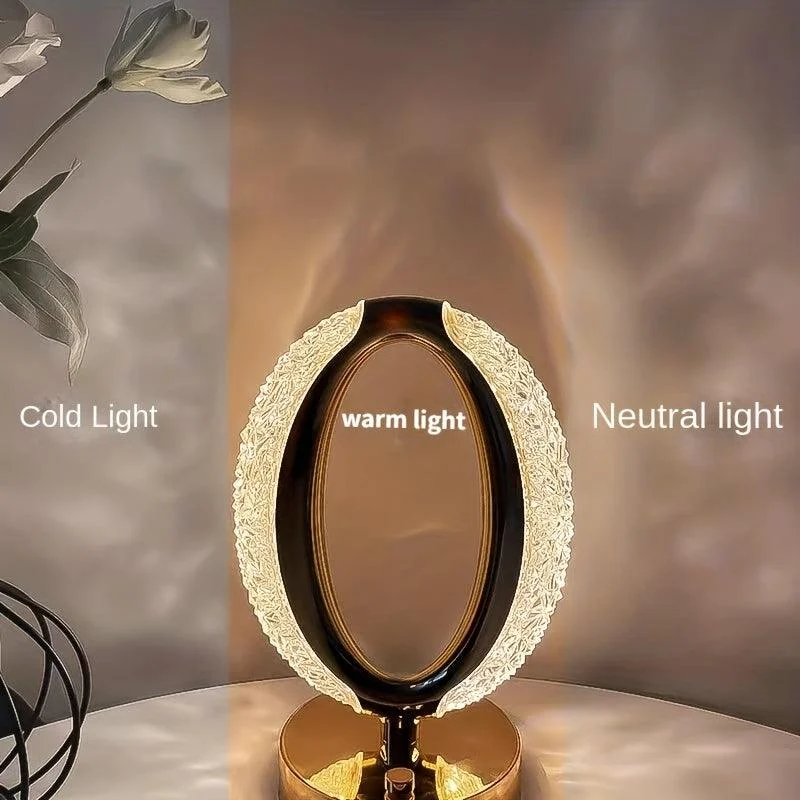 1pc Crystal Desk Lamp, Atmosphere Lamp, Bedroom Bedside, Beautiful And Romantic Atmosphere Small Night Lamp -  - #tag1#