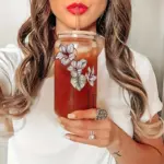 1pc DIY Personalized Birth Flower Coffee Cup Birth Flower Glass Tumbler Suitable As Gift tag1
