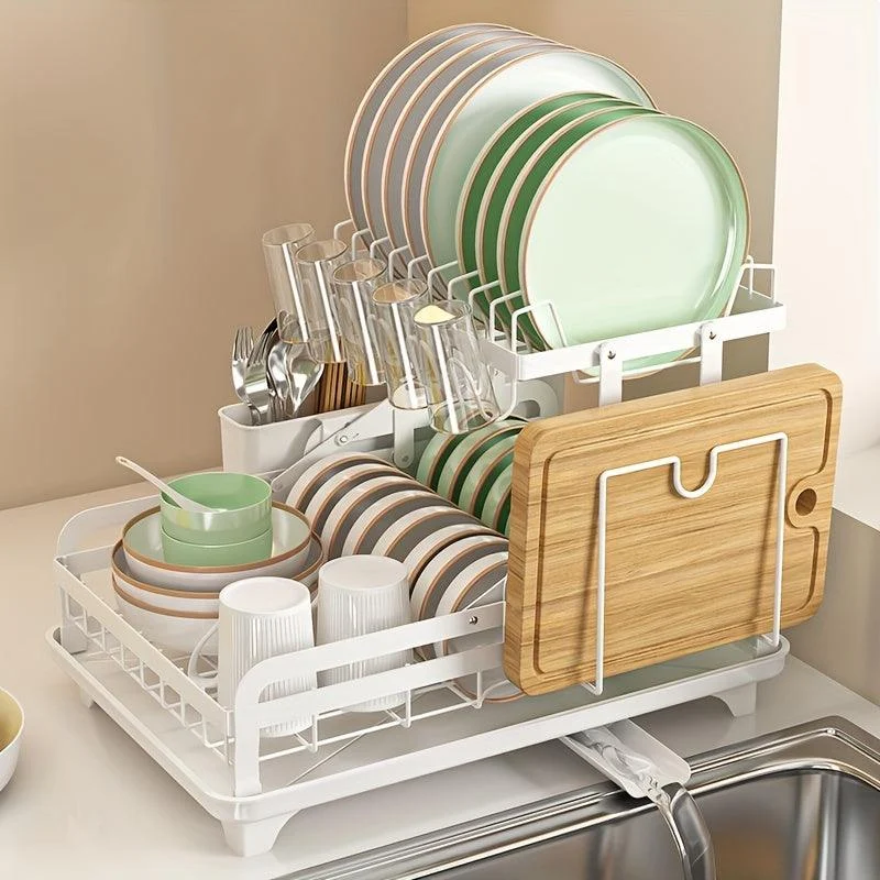 1pc Dish And Bowl Drying Rack For Kitchen, Dish Drying Rack Over The Sink, Adjustable Dish Drying Rack -  - #tag1#